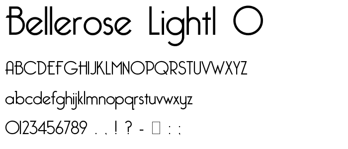 Bellerose Light1_0 font